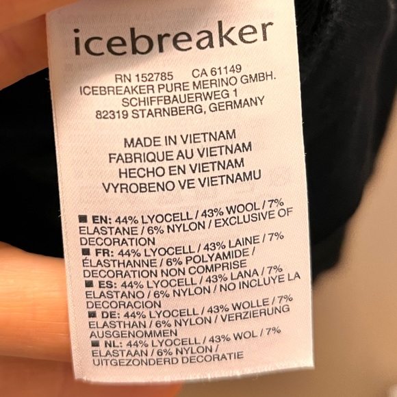 Icebreaker Merino Crewneck Colour-block Long sleeved Sweater Sweatshirt Sz L - Picture 8 of 8